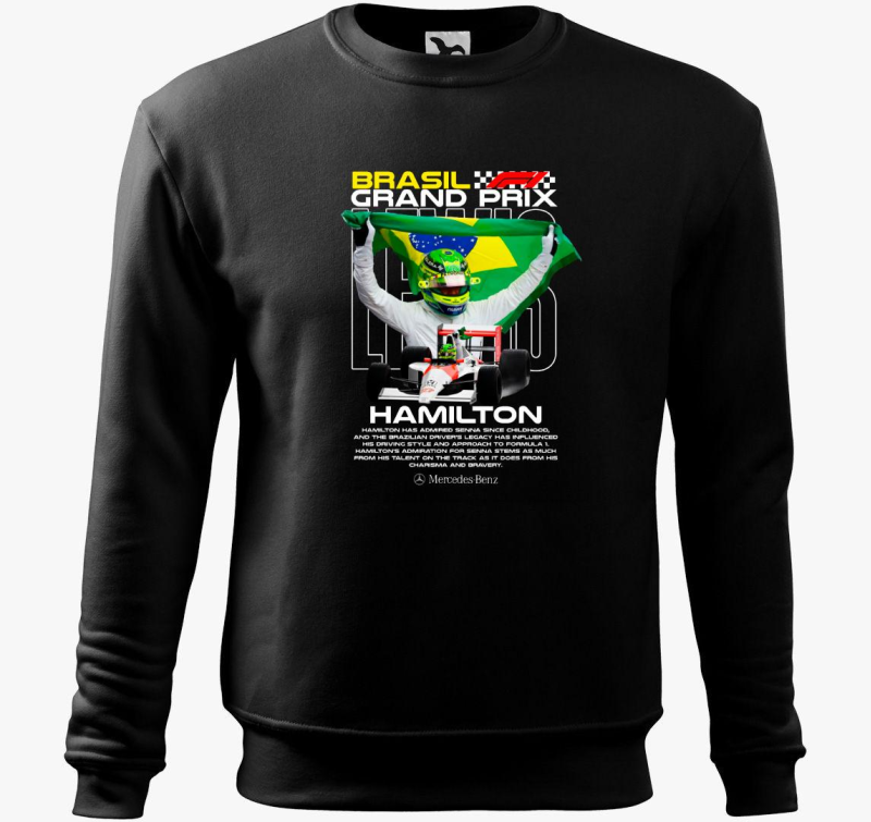 Lewis Hamilton Brasil belebújós pulóver
