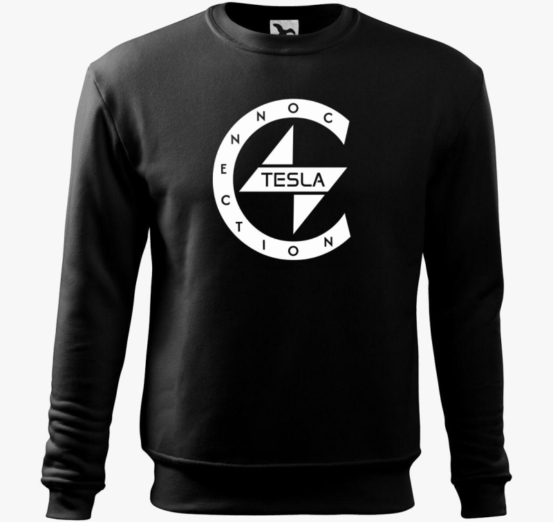 TeslaConnection Fehér logós belebújós pulóver