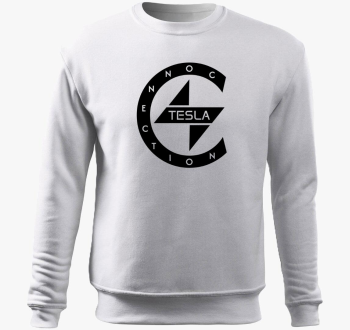 TeslaConnection fekete logós belebújós pulóver