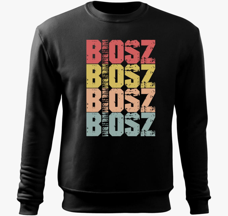 Biosz feliratos belebújós pulóver