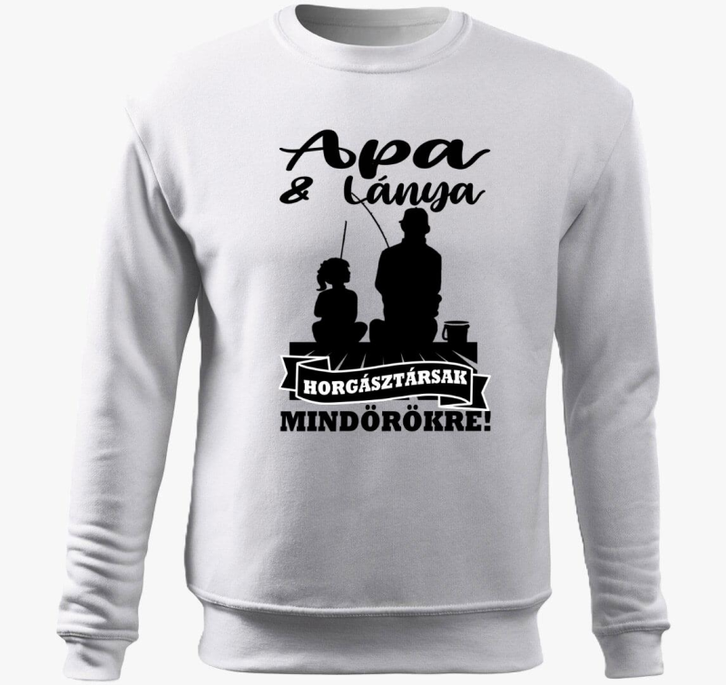 Apa és lánya  horgásztársak belebújós pulóver
