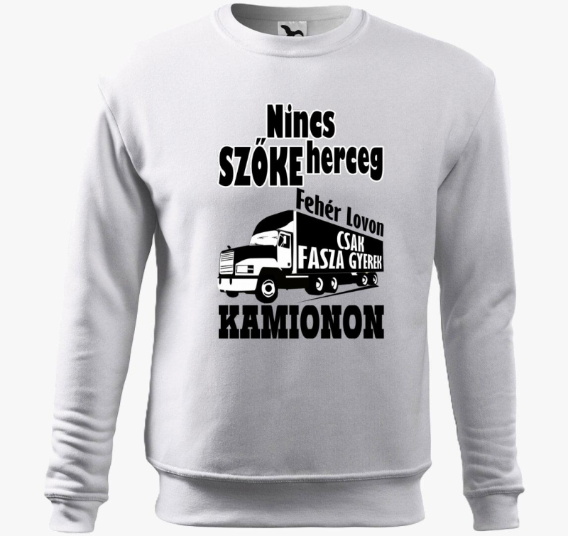 Nincs szőke herceg csak fasza gyerek kamionon belebújós pulóver