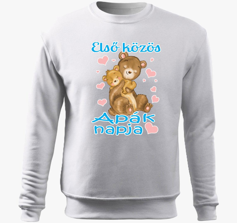 Első közös Apák napja maci fiús belebújós pulóver