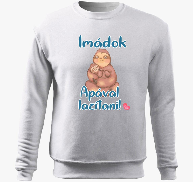 Imádok apával lazítani lajhár fiús belebújós pulóver