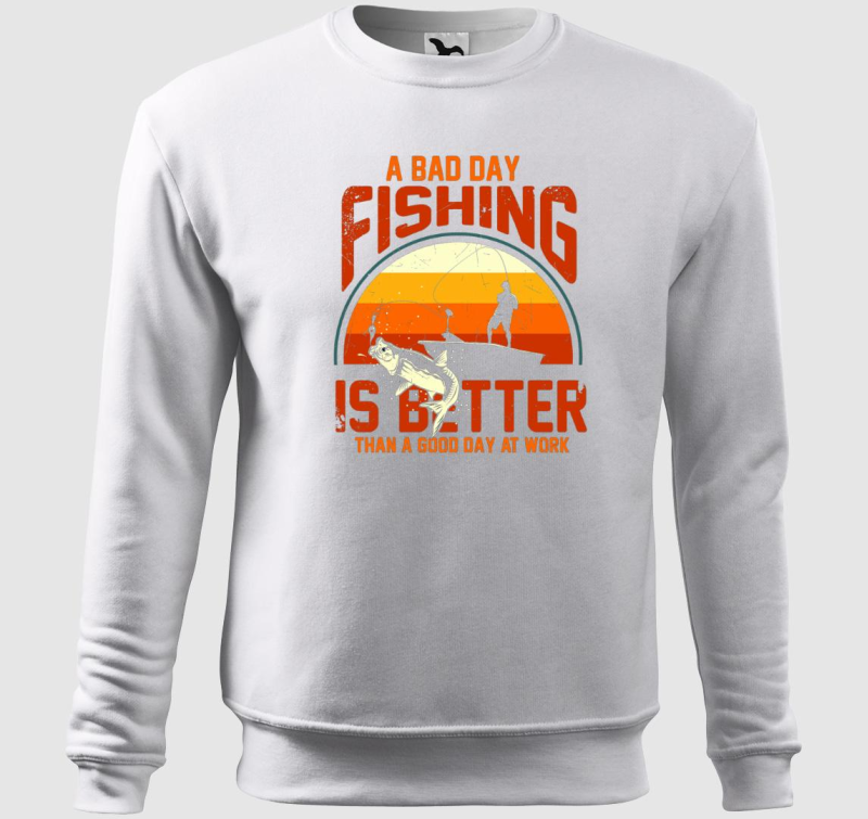Horgászni jobb, mint dolgozni belebújós pulóver