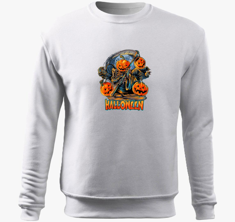 Halloweeni kaszás tök belebújós pulóver