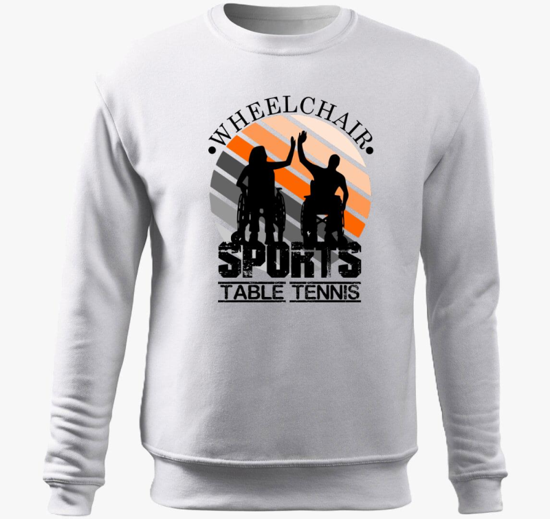 Kerekesszékben sport table tennis belebújós pulóver