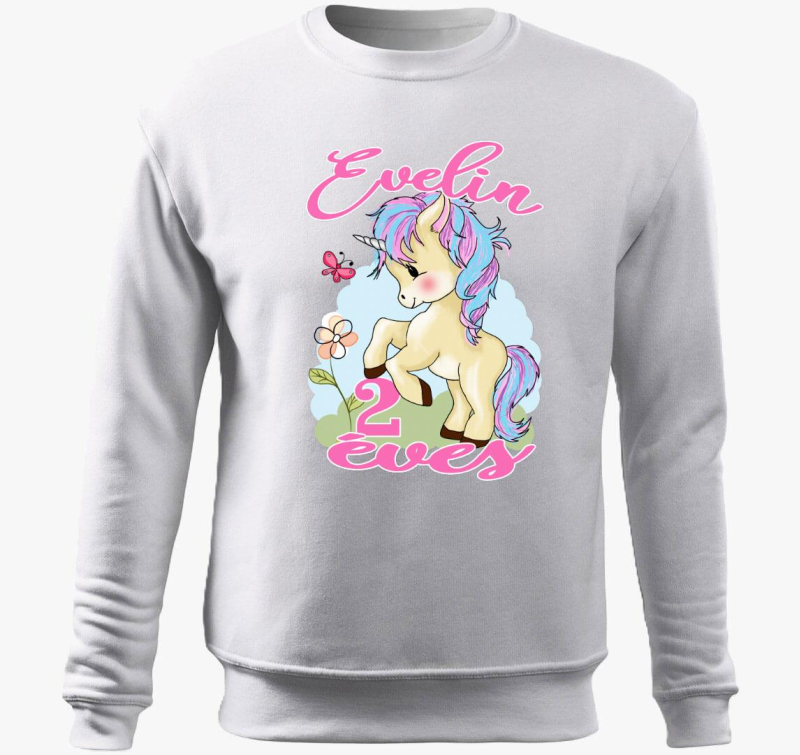 Póni unkornis számon szülinapi gyerek belebújós pulóver