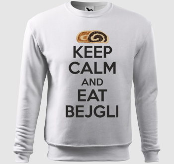 Keep calm and eat bejgli belebújós pulóver