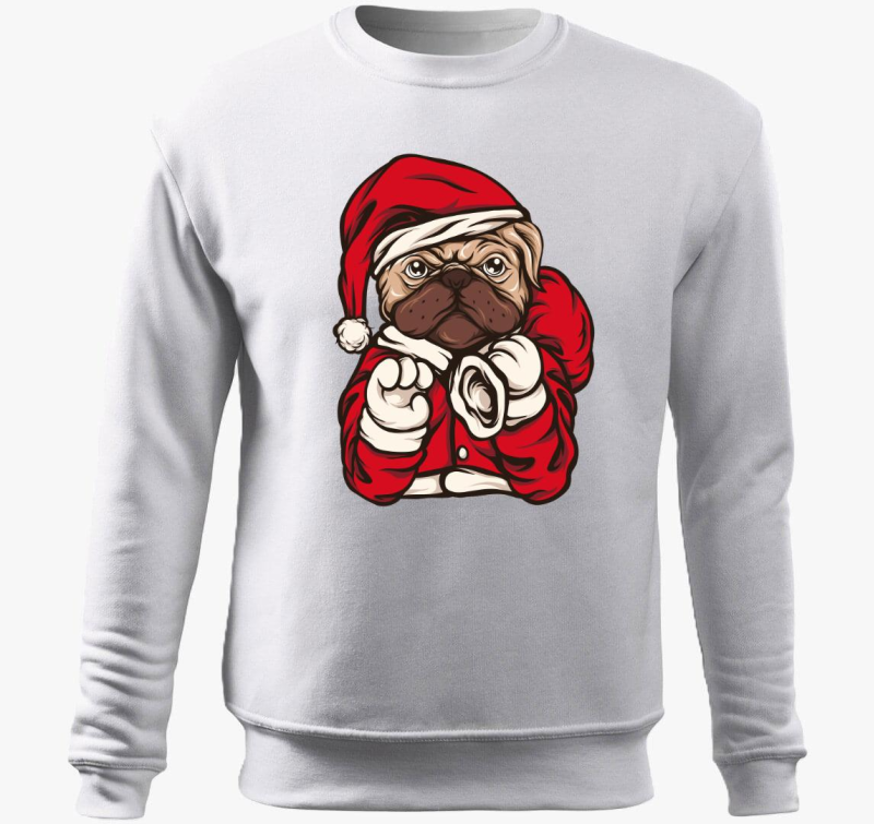 Mopszos mikulás belebújós pulóver