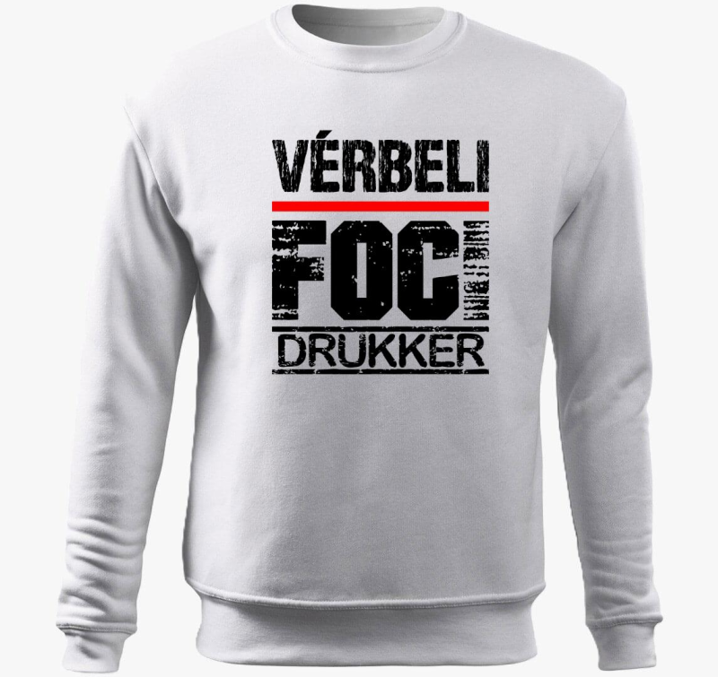 Vérbeli foci drukker belebújós pulóver