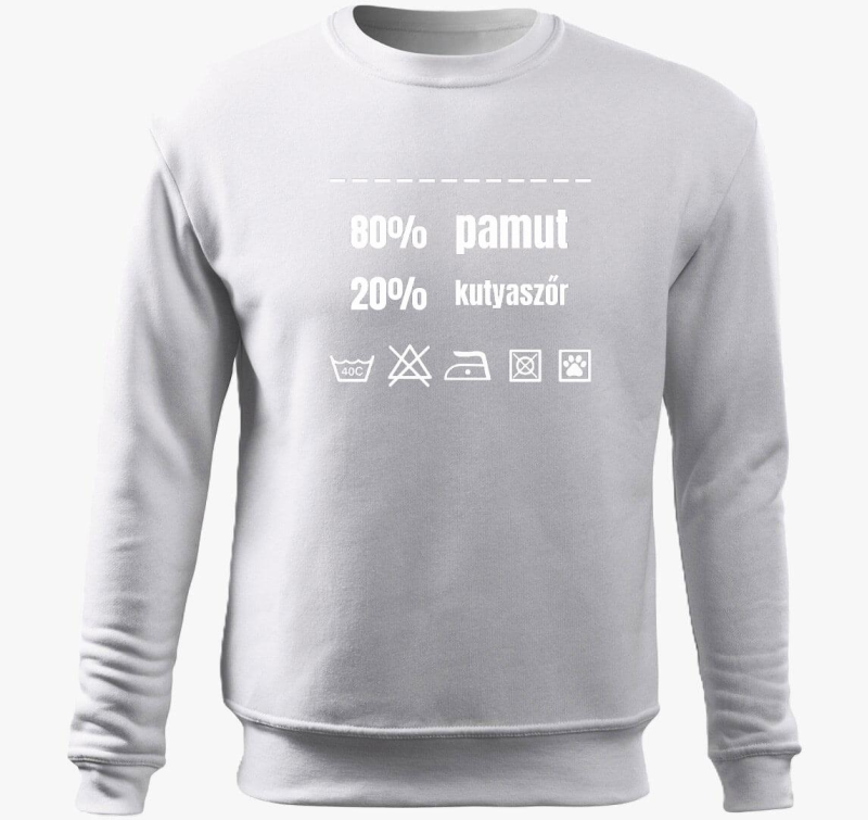 Belebújós pulóver összetevők pamut és kutyaszőr belebújós pulóver