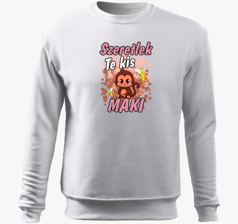 Szeretlek te kis Maki páros lány belebújós pulóver