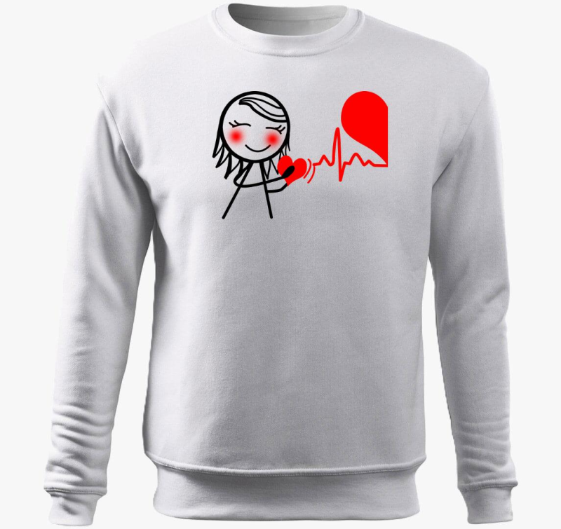 Szívrezgés lány páros belebújós pulóver