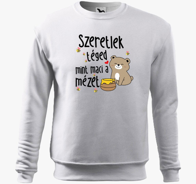 Szeretlek téged mint maci a mézet páros belebújós pulóver