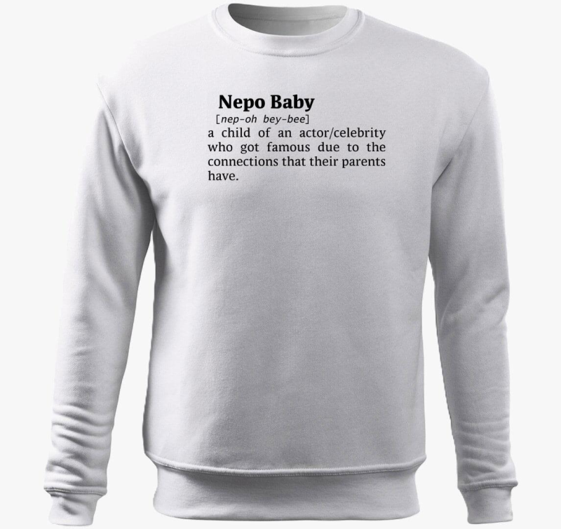 Nepo Baby - dictionary szótár idézetes belebújós pulóver