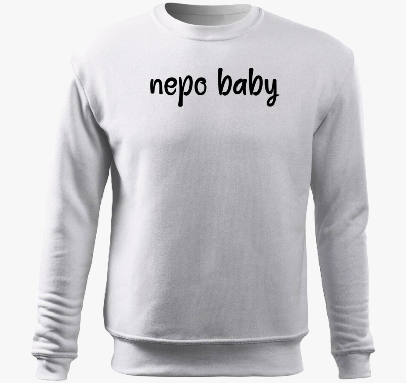 Nepo baby feliratos belebújós pulóver
