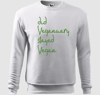 Did Veganuary (dőlt zöld betűs) belebújós pulóver