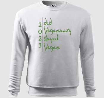 Did Veganuary 2023 (dőlt zöld betűs) belebújós pulóver