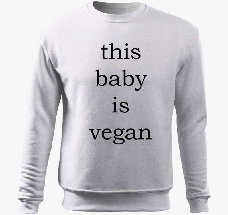 This baby is vegan belebújós pulóver