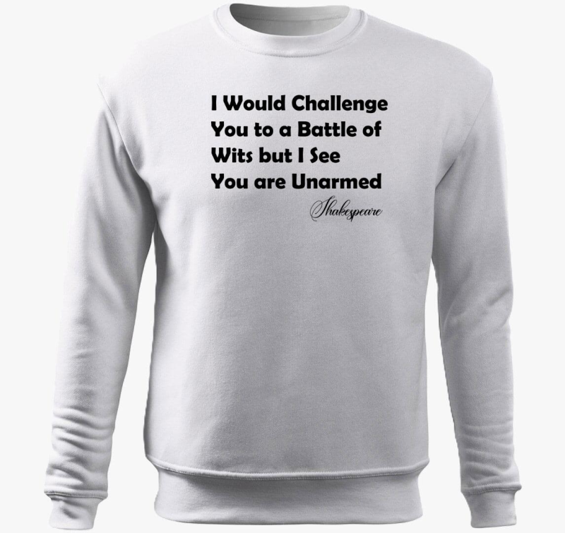 Shakespeare Funny Battle of Wits belebújós pulóver