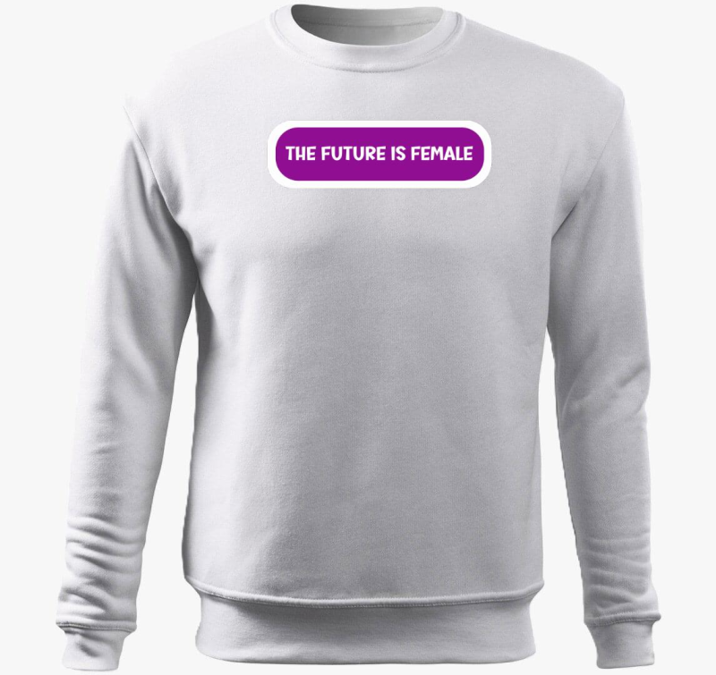 Future is female lila belebújós pulóver