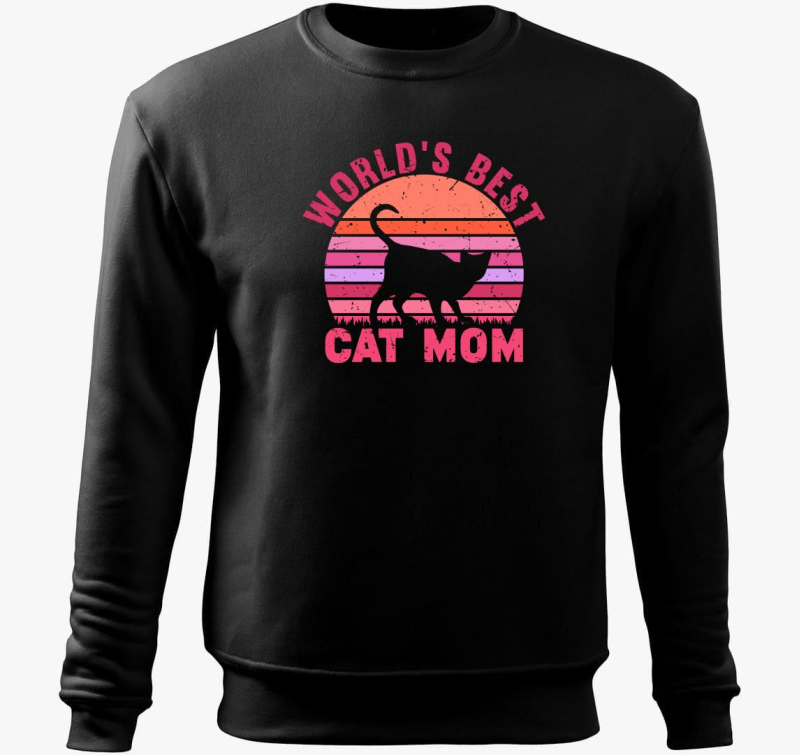 Best Cat Mom belebújós pulóver