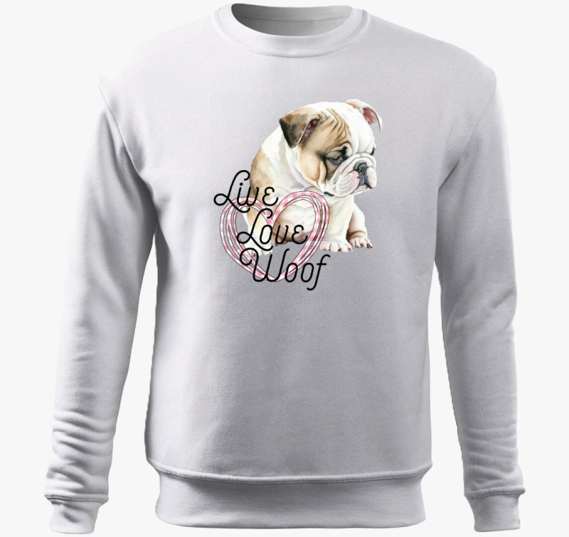 Angol bulldog Woof belebújós pulóver