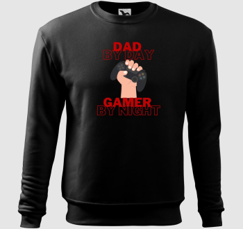 Dad by day gamer by night belebújós pulóver