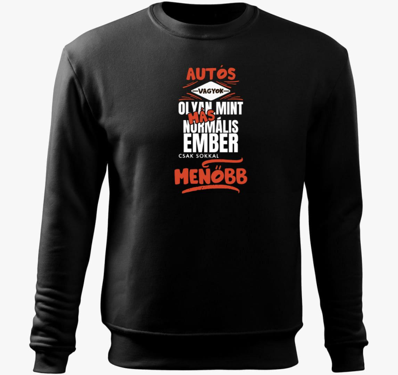 Autós vagyok olyan mint más ember belebújós pulóver