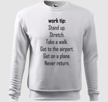work tip belebújós pulóver