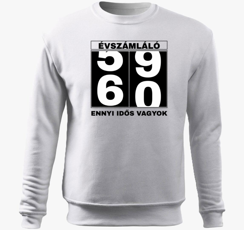 Évszámláló 60 éves szülinapi belebújós pulóver