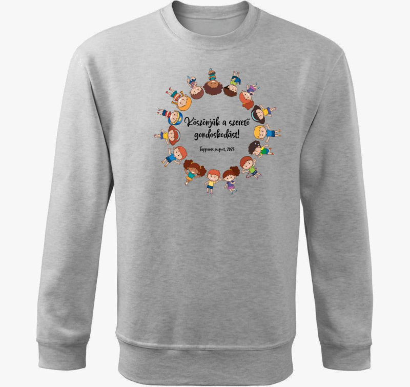 Gyermekek köszönet belebújós pulóver