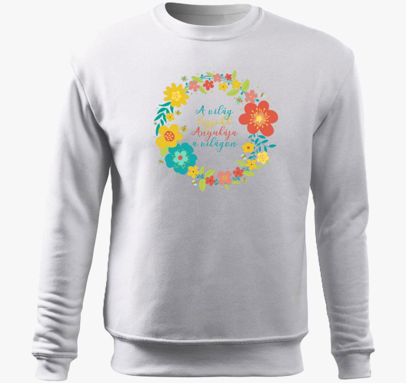 A Legjobb Anya a világon virágos belebújós pulóver