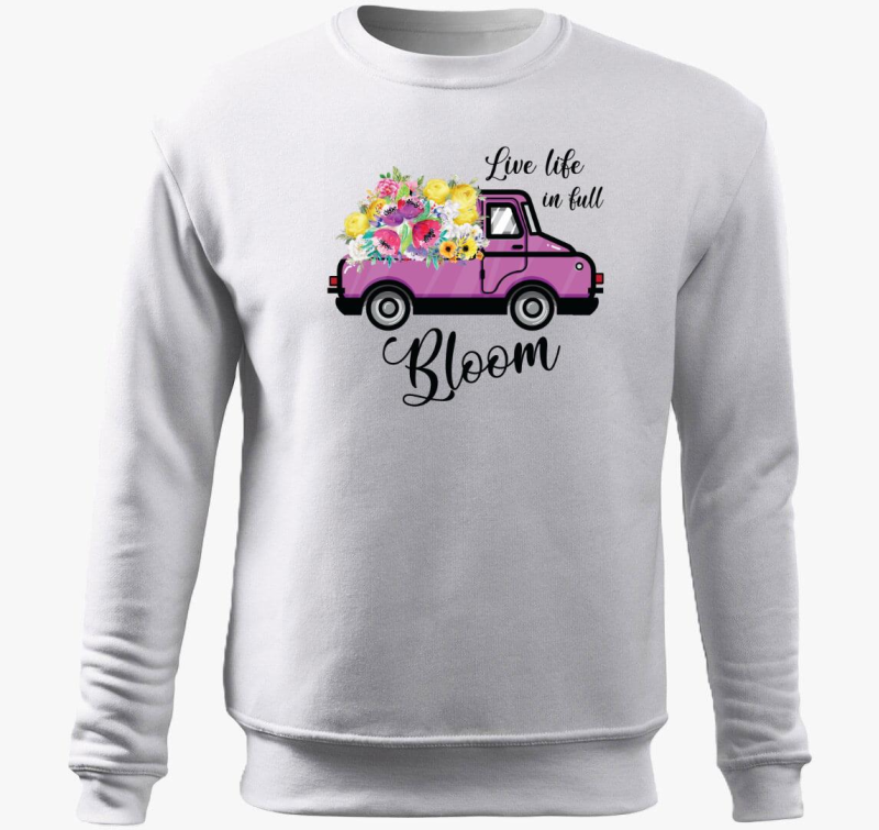 Live life in full bloom belebújós pulóver