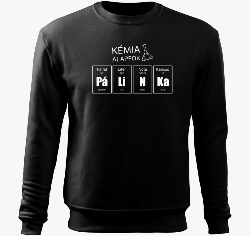 Pálinka kémia fekete vicces belebújós pulóver