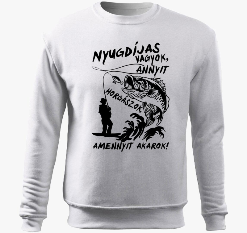 Nyugdíjas vagyok, annyit horgászok, amennyit akarok belebújós pulóver