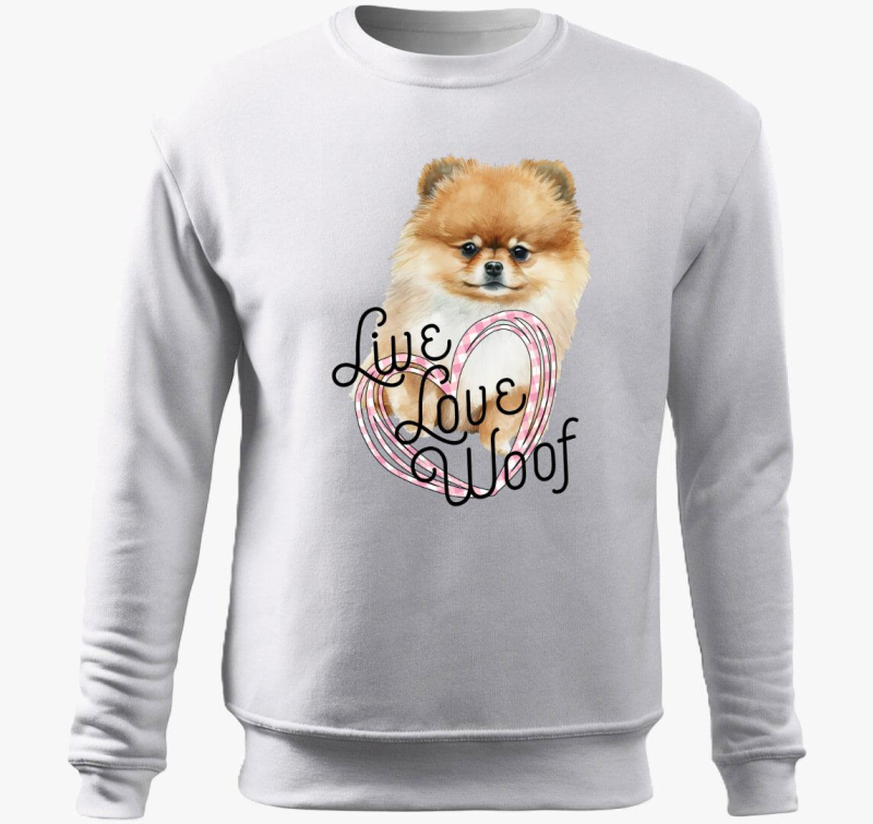 Pomerániai Spicc woof belebújós pulóver