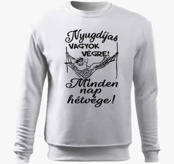 Nyugdíjas vagyok végre! Minden nap hétvége! férfi belebújós pulóver