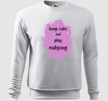 keep calm mahjong pink belebújós pulóver