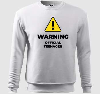 WARNING OFFICIAL TEENAGER (BRTH) belebújós pulóver