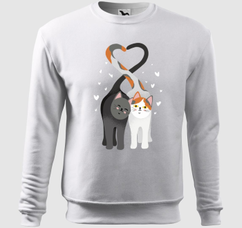 Szerelmes cicák belebújós pulóver