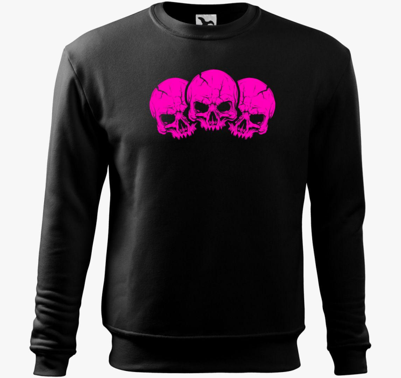 3 pink skulls belebújós pulóver