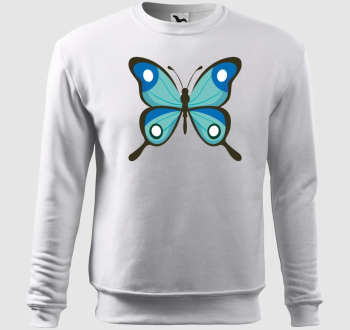 Gyönyörű kék pillangó belebújós pulóver