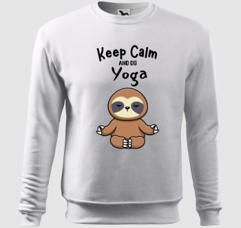 Keep calm and do yoga belebújós pulóver