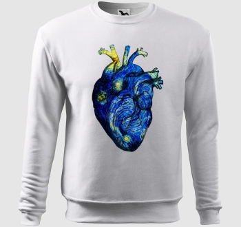 Starry night anatomy heart belebújós pulóver