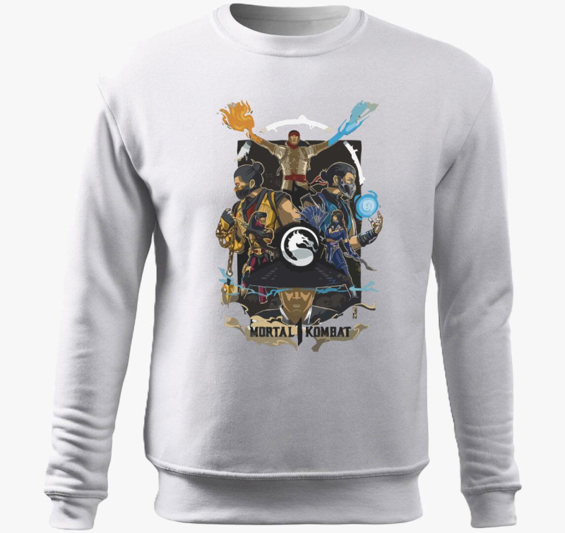 Mortal Kombat 1 characters cover belebújós pulóver