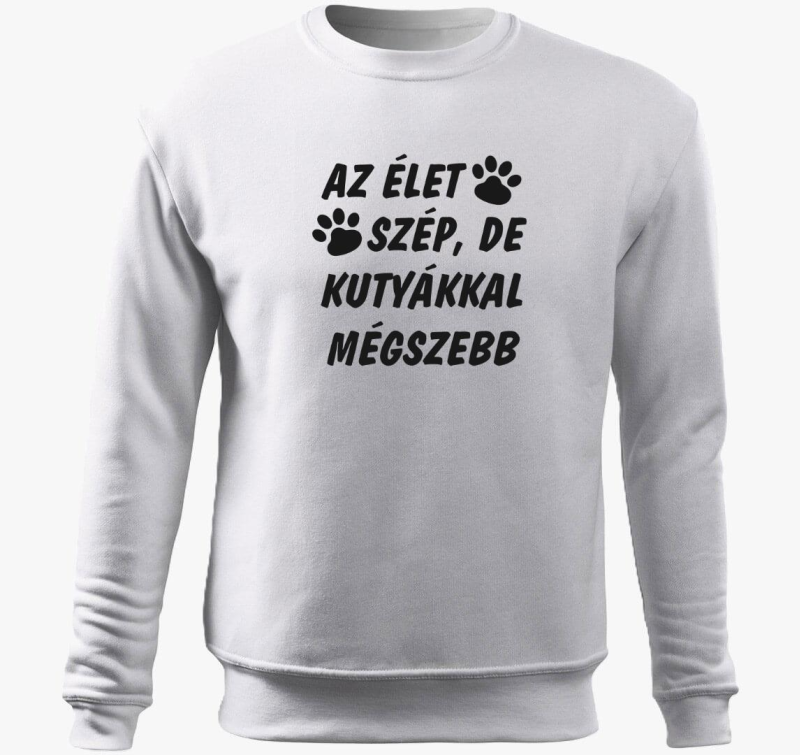 Az élet szép, de kutyákkal mégszebb belebújós pulóver
