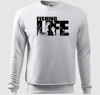 Fishing life feliratú belebújós pulóver