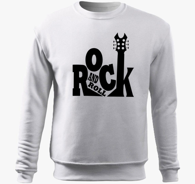 Rock and roll feliratú belebújós pulóver